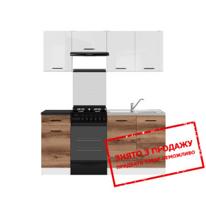 Кухня Junona Line 170 Білий глянець/Дуб делано тем...